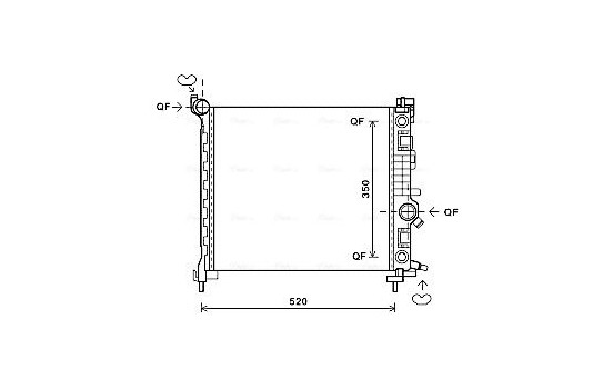 Radiator, engine cooling OL2567 Ava Quality Cooling