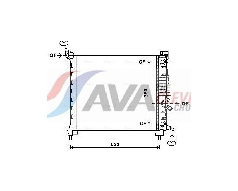 Radiator, engine cooling OL2567 Ava Quality Cooling