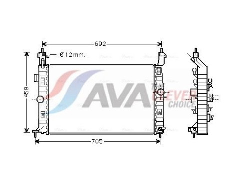 Radiator, engine cooling OL2583 Ava Quality Cooling
