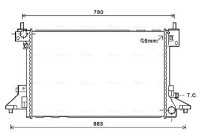 Radiator, engine cooling OL2601 Ava Quality Cooling