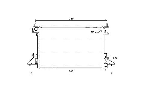 Radiator, engine cooling OL2601 Ava Quality Cooling