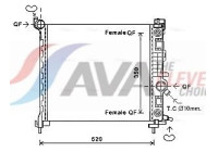 Radiator, engine cooling OL2681 Ava Quality Cooling