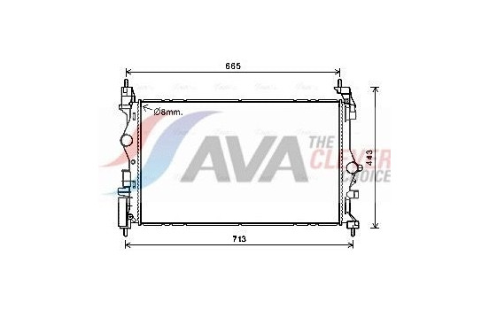 Radiator, engine cooling OL2682 Ava Quality Cooling