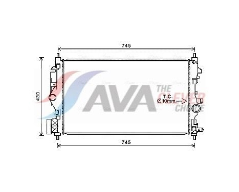 Radiator, engine cooling OL2683 Ava Quality Cooling