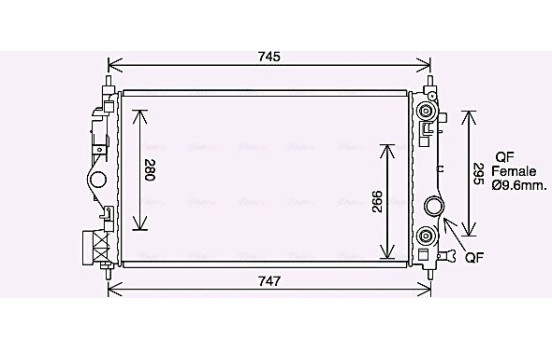 Radiator, engine cooling OL2687 Ava Quality Cooling