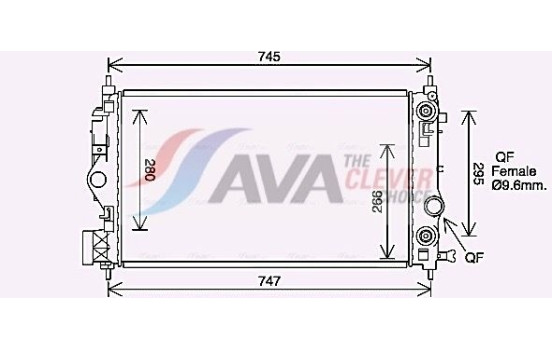 Radiator, engine cooling OL2687 Ava Quality Cooling
