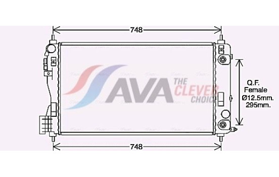 Radiator, engine cooling OL2692 Ava Quality Cooling