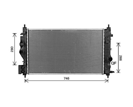 Radiator, engine cooling OL2701 Ava Quality Cooling