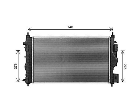 Radiator, engine cooling OL2701 Ava Quality Cooling, Image 2