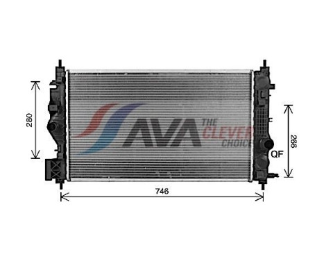 Radiator, engine cooling OL2701 Ava Quality Cooling, Image 2