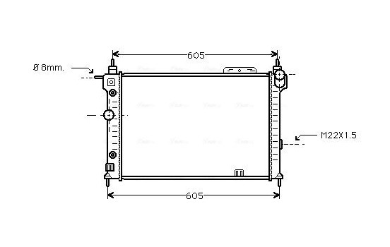 Radiator, engine cooling OLA2029 Ava Quality Cooling