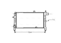 Radiator, engine cooling OLA2074 Ava Quality Cooling