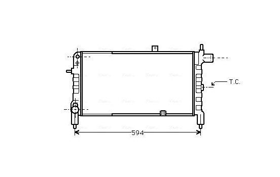 Radiator, engine cooling OLA2074 Ava Quality Cooling