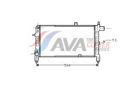 Radiator, engine cooling OLA2074 Ava Quality Cooling