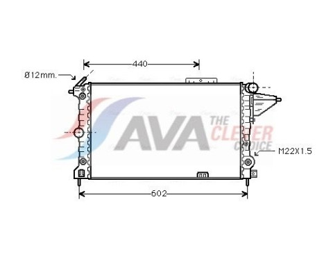 Radiator, engine cooling OLA2120 Ava Quality Cooling