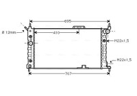 Radiator, engine cooling OLA2169 Ava Quality Cooling