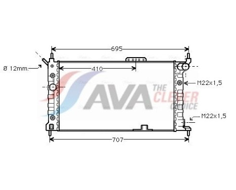 Radiator, engine cooling OLA2169 Ava Quality Cooling