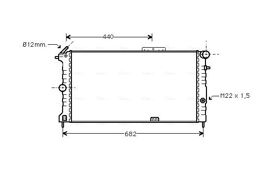 Radiator, engine cooling OLA2190 Ava Quality Cooling