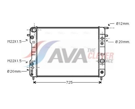 Radiator, engine cooling OLA2193 Ava Quality Cooling