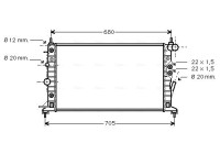 Radiator, engine cooling OLA2222 Ava Quality Cooling