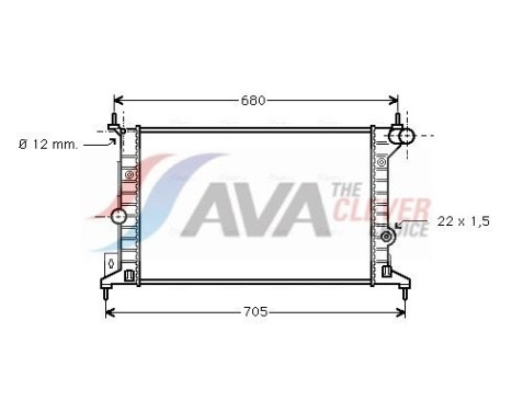 Radiator, engine cooling OLA2242 Ava Quality Cooling