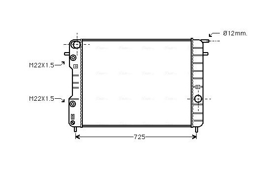 Radiator, engine cooling OLA2248 Ava Quality Cooling