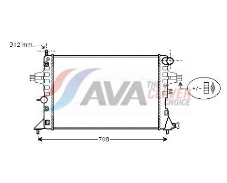 Radiator, engine cooling OLA2254 Ava Quality Cooling