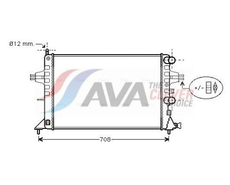 Radiator, engine cooling OLA2255 Ava Quality Cooling