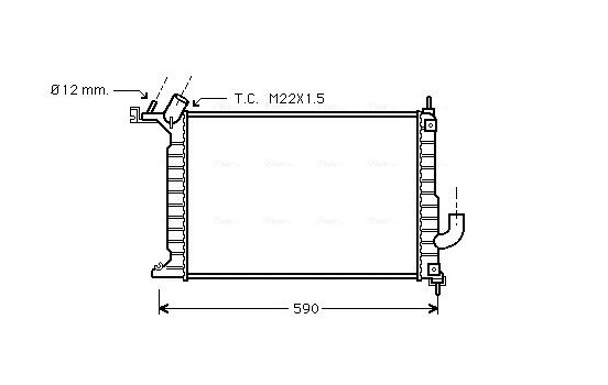 Radiator, engine cooling OLA2275 Ava Quality Cooling