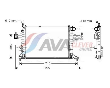 Radiator, engine cooling OLA2304 Ava Quality Cooling