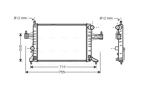 Radiator, engine cooling OLA2306 Ava Quality Cooling