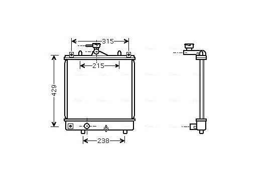 Radiator, engine cooling OLA2330 Ava Quality Cooling