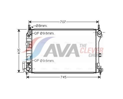 Radiator, engine cooling OLA2341 Ava Quality Cooling