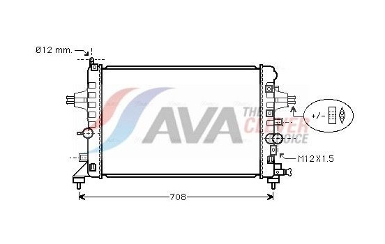 Radiator, engine cooling OLA2363 Ava Quality Cooling