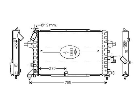 Radiator, engine cooling OLA2364 Ava Quality Cooling