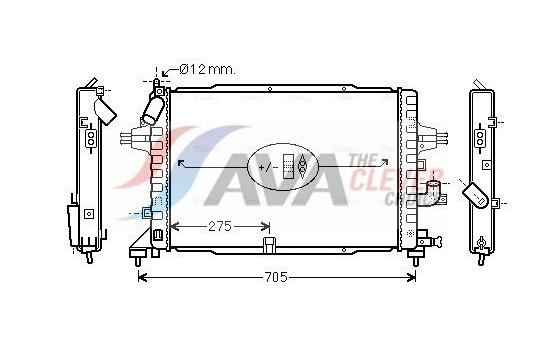Radiator, engine cooling OLA2364 Ava Quality Cooling