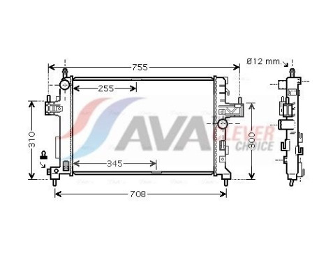 Radiator, engine cooling OLA2380 Ava Quality Cooling