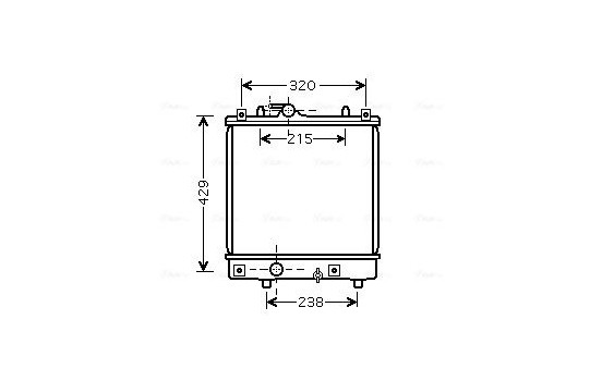 Radiator, engine cooling OLA2382 Ava Quality Cooling