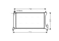 Radiator, engine cooling OLA2386 Ava Quality Cooling