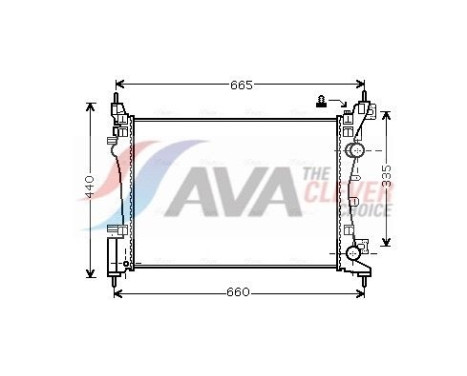 Radiator, engine cooling OLA2408 Ava Quality Cooling