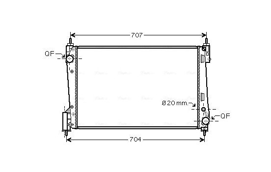 Radiator, engine cooling OLA2423 Ava Quality Cooling