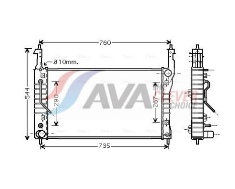 Radiator, engine cooling OLA2424 Ava Quality Cooling