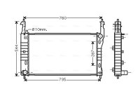 Radiator, engine cooling OLA2432 Ava Quality Cooling