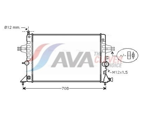 Radiator, engine cooling OLA2440 Ava Quality Cooling