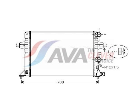 Radiator, engine cooling OLA2444 Ava Quality Cooling
