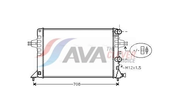 Radiator, engine cooling OLA2444 Ava Quality Cooling