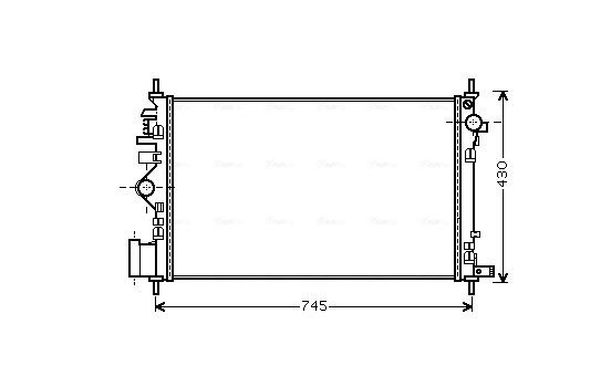 Radiator, engine cooling OLA2471 Ava Quality Cooling