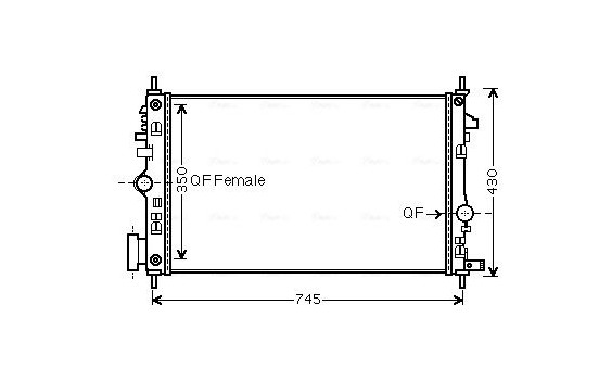 Radiator, engine cooling OLA2473 Ava Quality Cooling