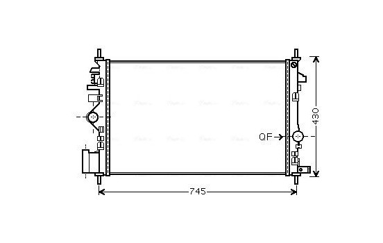 Radiator, engine cooling OLA2474 Ava Quality Cooling