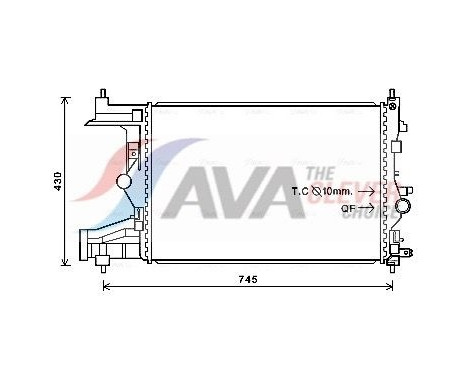 Radiator, engine cooling OLA2484 Ava Quality Cooling